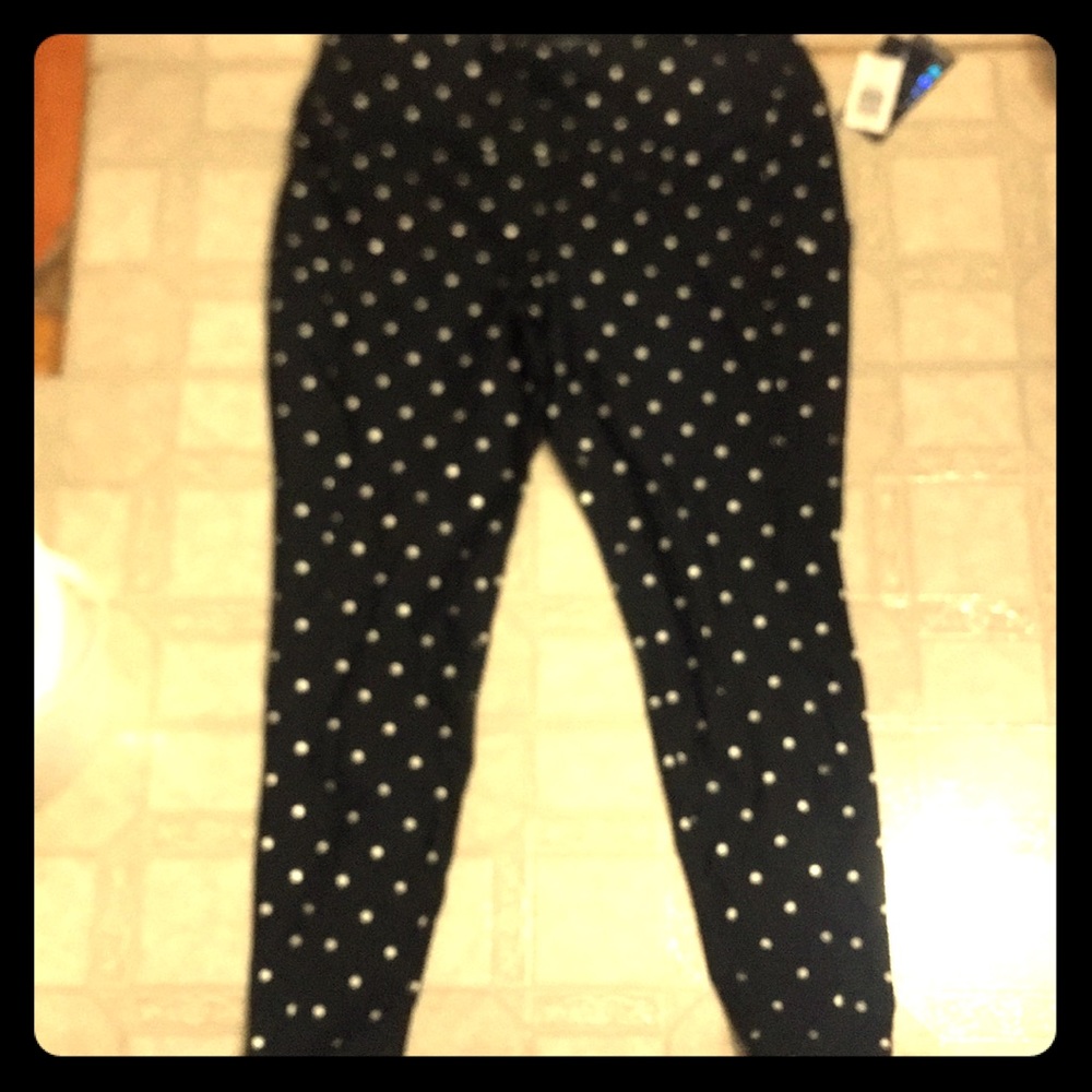 Torrid size 2 poka-dot black active leggings.